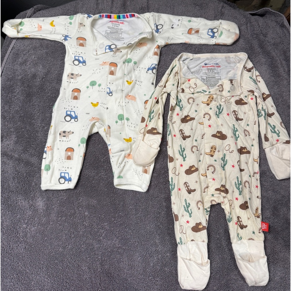 Size newborn Magnetic me coveralls.